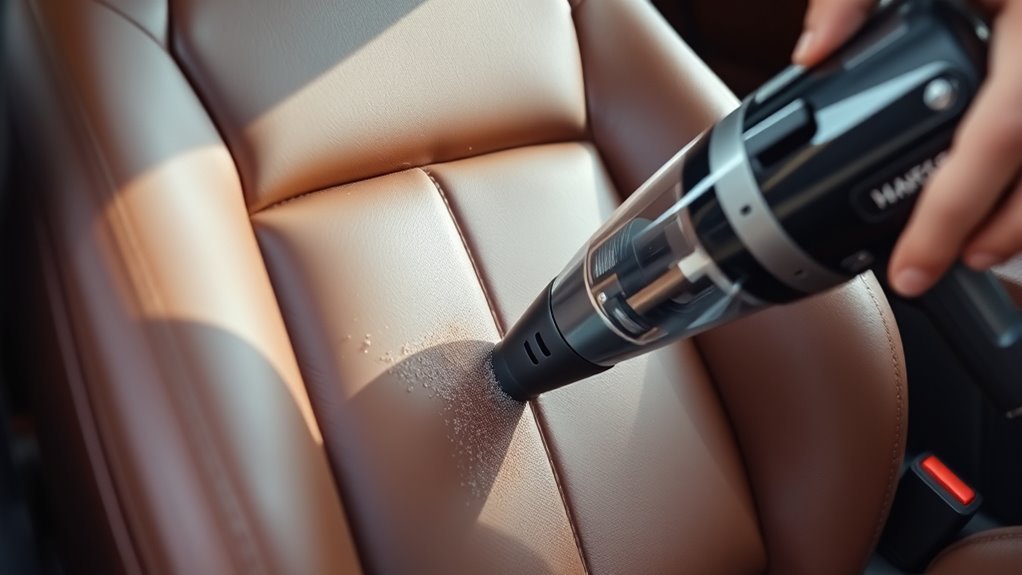 vacuum leather seat crevices