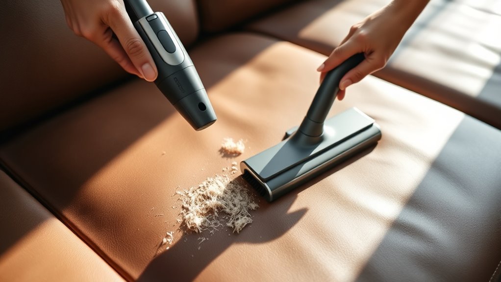 vacuum sofa thoroughly first