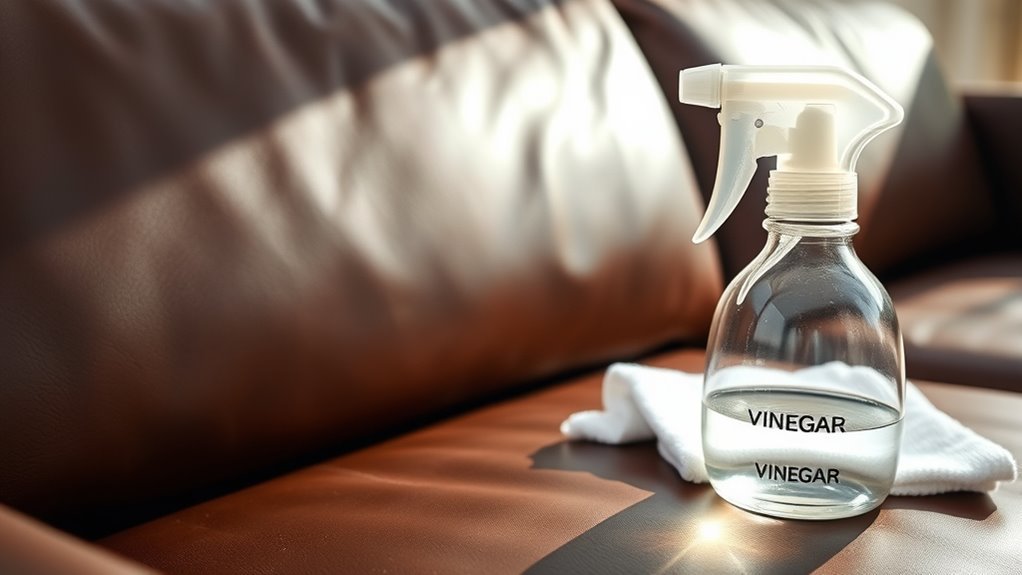 vinegar cleaning for leather