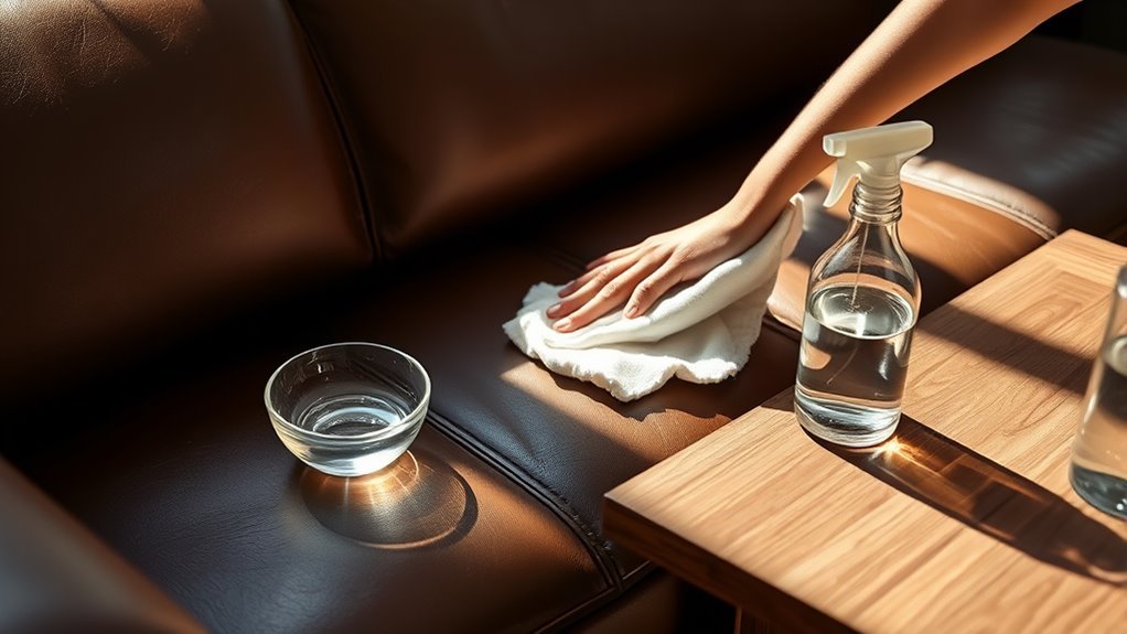 vinegar cleaning leather furniture