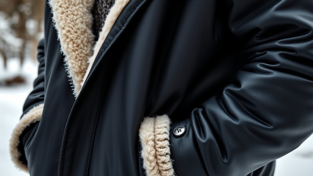 warm insulated fitted leather