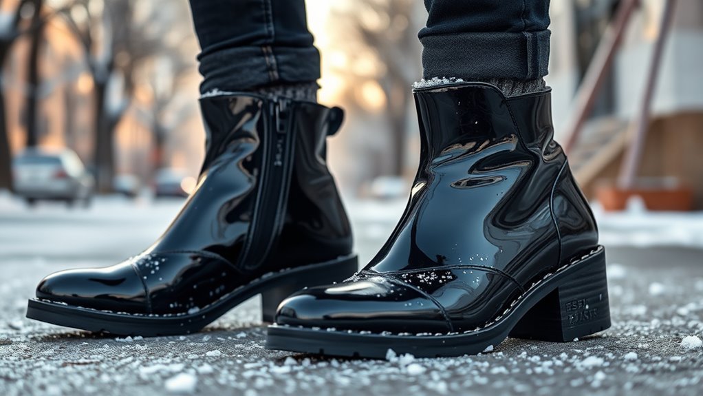 winter patent leather styling