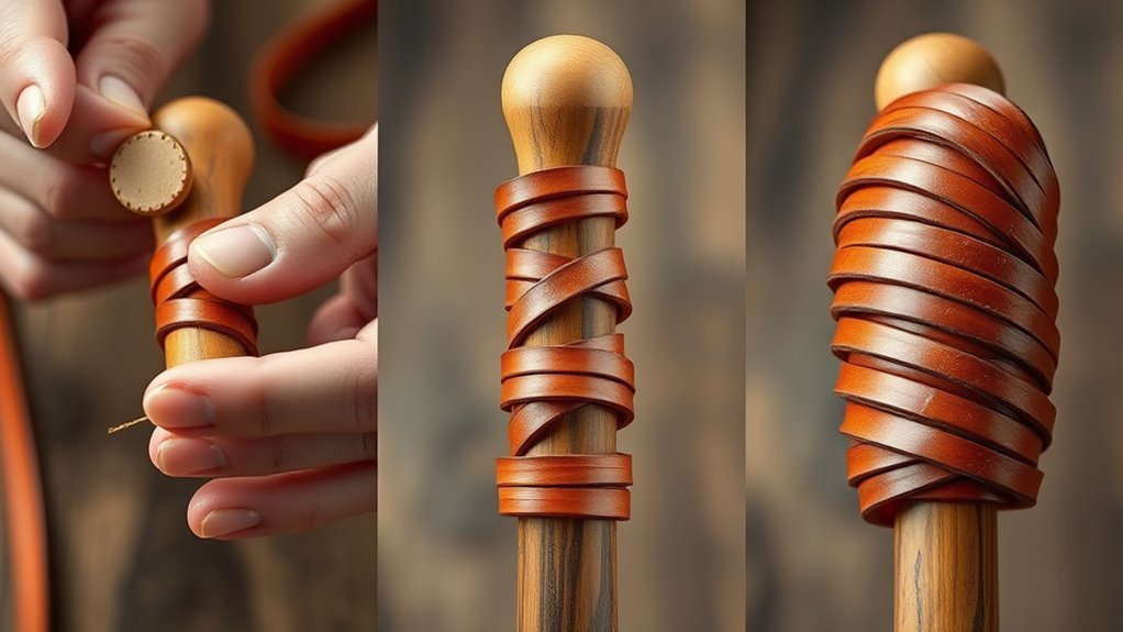 wrap handle with leather