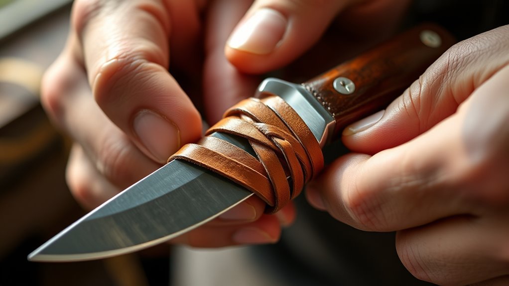 wrap leather around handle